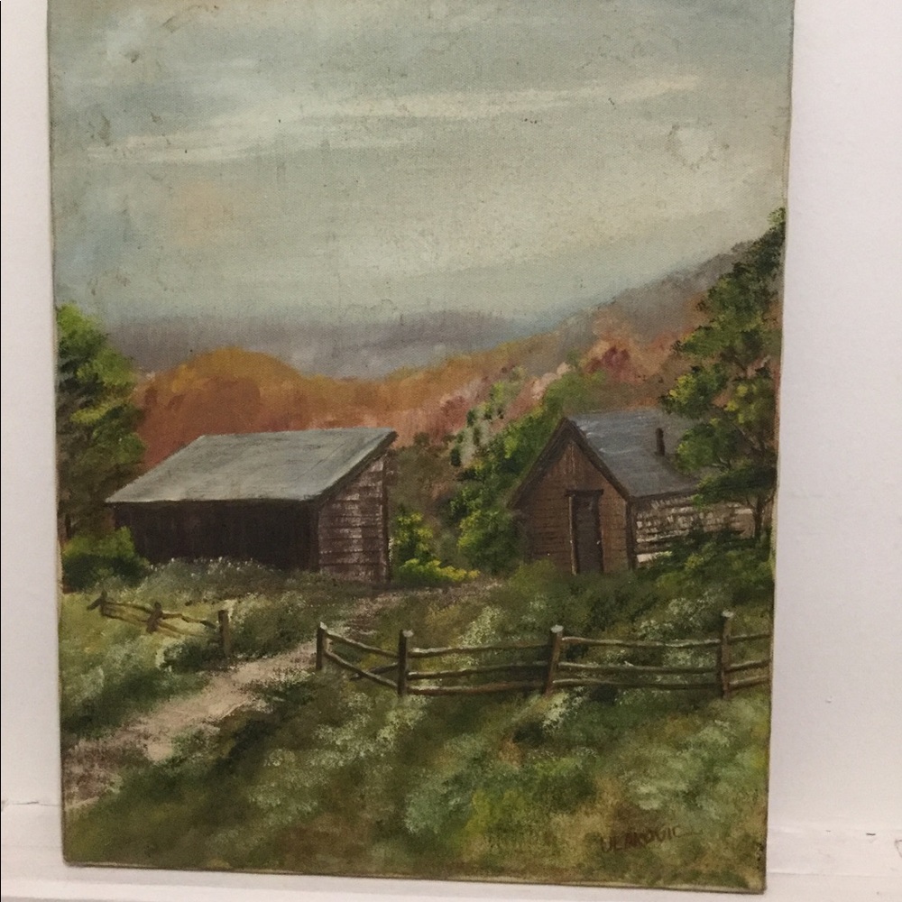 Ulakovic Artist ANTIQUE Oil Painting VINTAGE 1900s